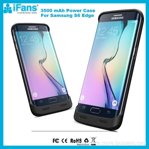 3500mAh ROHS External Battery Power Case For S6 Edge Black White are available